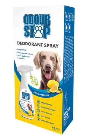 M-Pets Odour Stop Limon ve Yeşil Çaylı Deodorant Sprey 500ml - Thumbnail