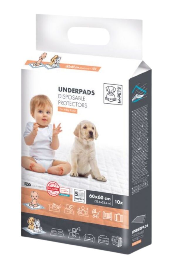 M-Pets Underpads Köpek Çiş Eğitim Pedi 60x60cm 10pcs