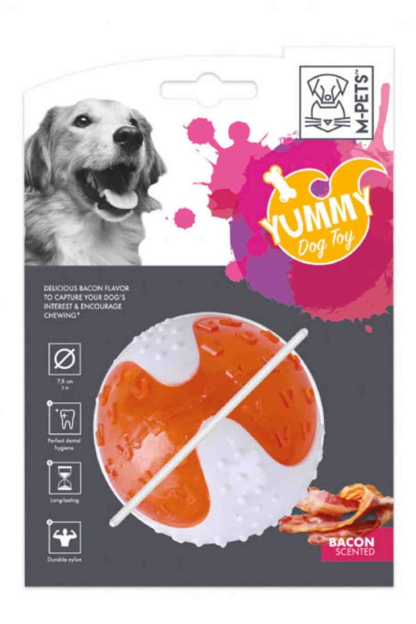 M-Pets Yummy Ball Et Aromalı Kauçuk Köpek Oyuncağı