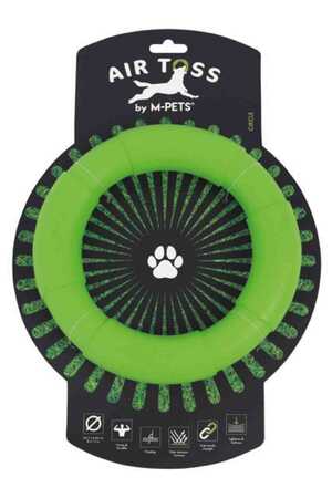 M-Pets Air Toss Circle Dayanıklı Suda Yüzen Köpek Oyuncağı Yeşil - Thumbnail