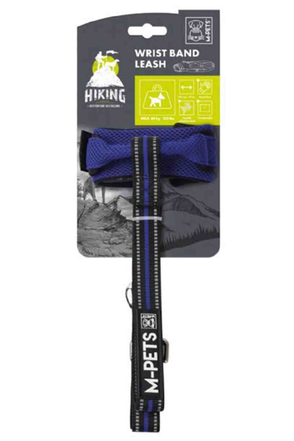 M-Pets Hiking Wrist Bilek Bantlı Gezdirme Tasması Mavi