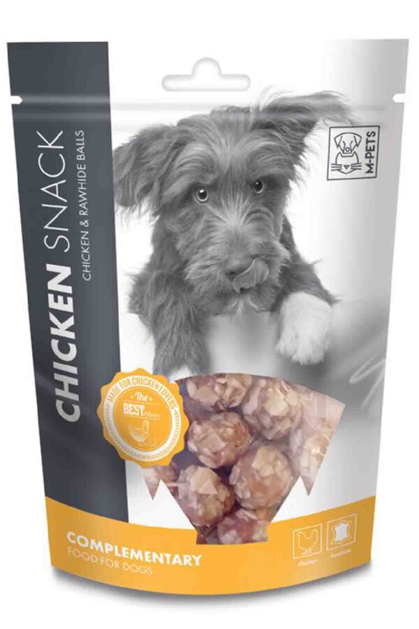 M-Pets Chicken & Rawhide Balls Tavuklu Köpek Ödül Maması 80gr