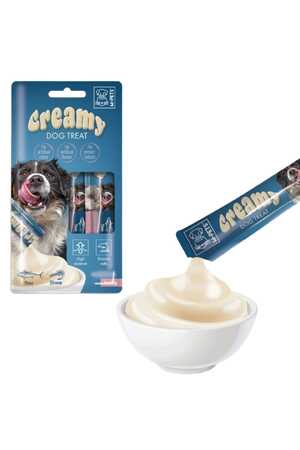 M-Pets Creamy Ton balıklı Karidesli Köpek Ödülü 4x15gr - Thumbnail