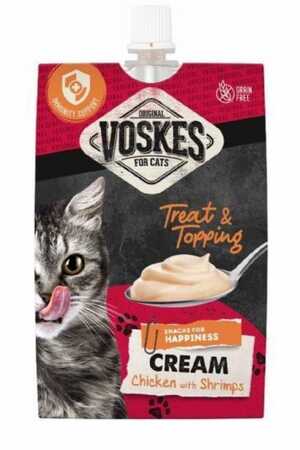 VOSKES - Voskes Tavuk ve Karidesli Cream Kedi Ödül Maması 90gr