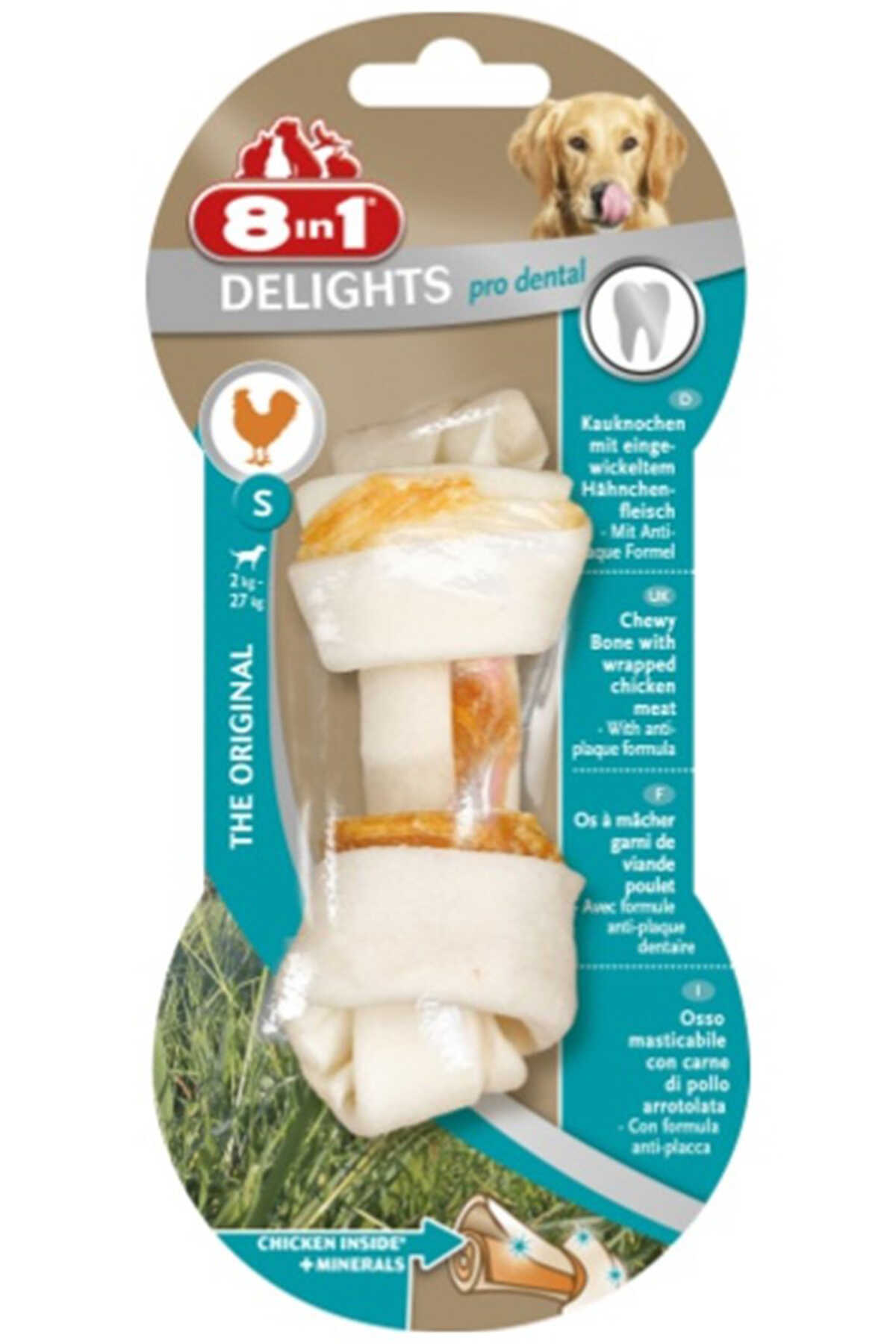 8in1 Delights Pro Dental Kopekler Icin Agiz Bakim Kemigi S 35gr Evinemama