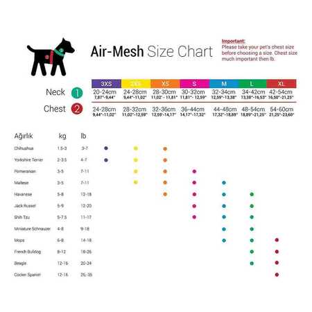 Tailpetz AirMesh Harness Yellow Göğüs Tasması XL - Thumbnail