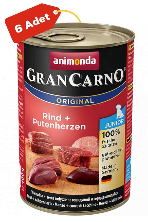 Animonda GranCarno Biftek ve Hindi Etli Yavru Köpek Konservesi 6x400gr 6lı