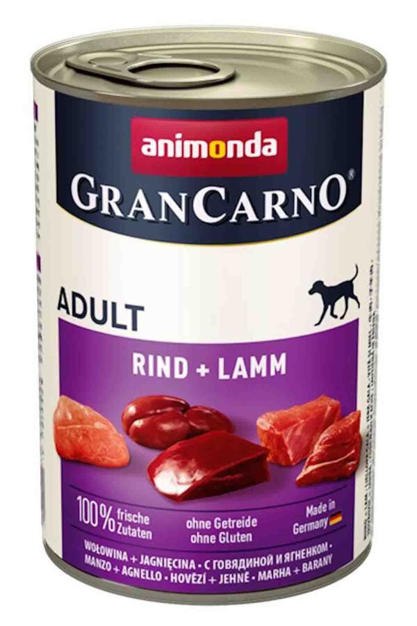 Animonda Gran Carno Biftek ve Kuzu Etli Yetişkin Köpek Konservesi 400gr