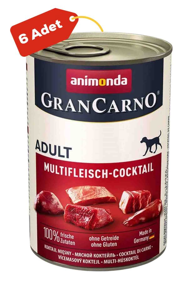 Animonda Gran Carno Karışık Etli Yetişkin Köpek Konservesi 6x400gr 6lı