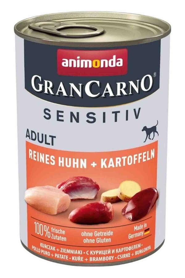 Animonda Gran Carno Sensitive Tavuklu Ve Patatesli Yetişkin Köpek Konservesi 400gr