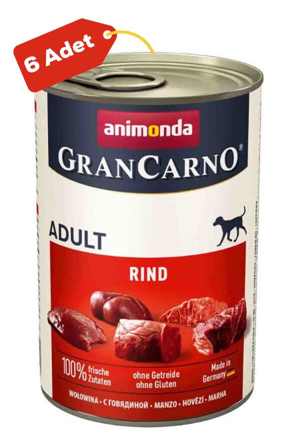 Animonda Gran Carno Sığır Etli Yetişkin Köpek Konservesi 6x400gr 6lı