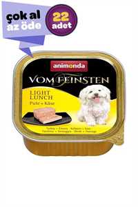ANIMONDA - Animonda Light Hindi Eti ve Peynirli Yetişkin Köpek Konservesi 22x150gr (22li)