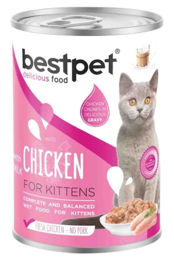 BestPet Tavuklu ve Sütlü Yavru Kedi Konservesi 400gr