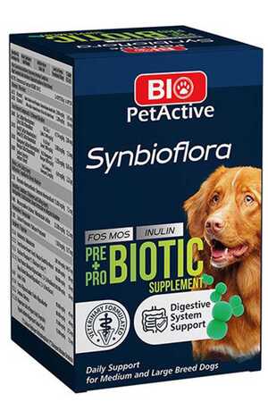 BIO PETACTIVE - Bio Pet Active Synbioflora Orta ve Büyük Irk Köpekler İçin Prebiyotik Tablet 72gr