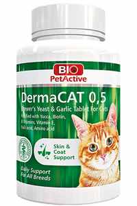 BIO PETACTIVE - Bio PetActive Dermacat Kedi Deri ve Tüy Sağlığı Destekleyici Sarımsaklı Tablet 150 Tablet