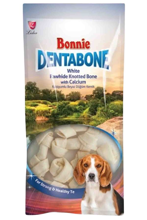 Bonnie Dentabone Beyaz Düğüm Köpek Ödül Kemiği 10lu