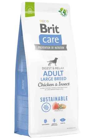 BRIT - Brit Care Digest & Relax Tavuklu Larva Proteinli Büyük Irk Yetişkin Köpek Maması 14kg