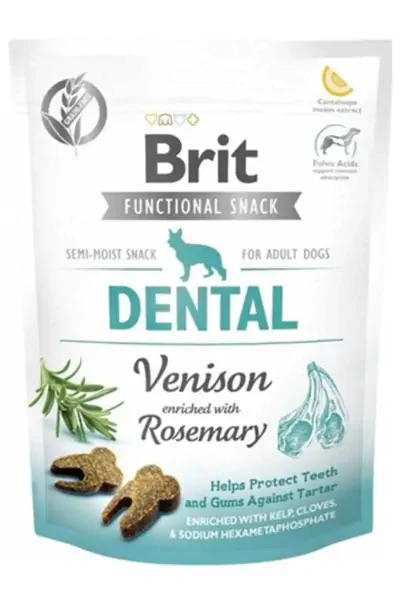 Brit Care Dog Functional Snack Biberiye ve Geyik Etli Diş Sağlığı için Köpek Ödülü 150gr