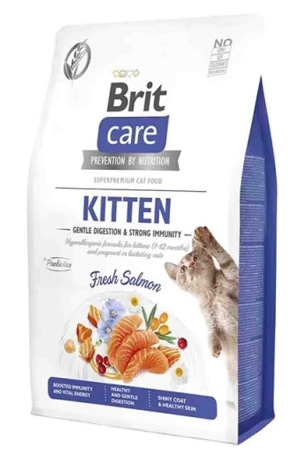 Brit Care Gentle Digestion & Strong Immunity Somonlu Tahılsız Yavru Kedi Maması 2kg