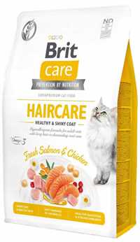 BRIT - Brit Care Haircare Deri ve Tüy Sağlığı için Tahılsız Tavuk ve Somonlu Yetişkin Kedi Maması 2kg