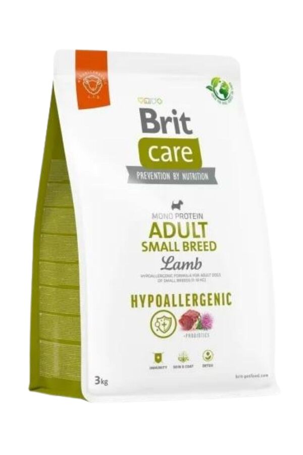 Brit Care Hypo Allergenic Kuzulu ve Pirinçli Küçük Irk Yetişkin Köpek Maması 3kg