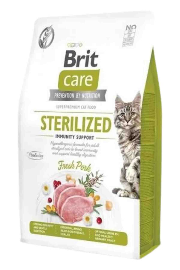 Brit Care Immunity Support Domuz Etli Tahılsız Kısırlaştırılmış Kedi Maması 2kg