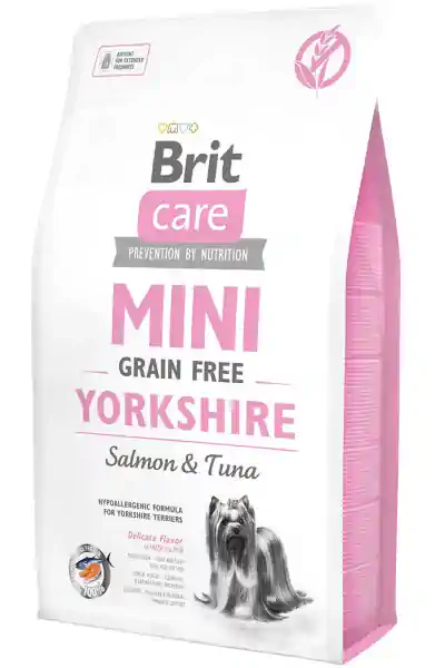 BRIT - Brit Care Mini Yorkshire Tahılsız Somon ve Ton Balıklı Yetişkin Köpek Maması 2kg