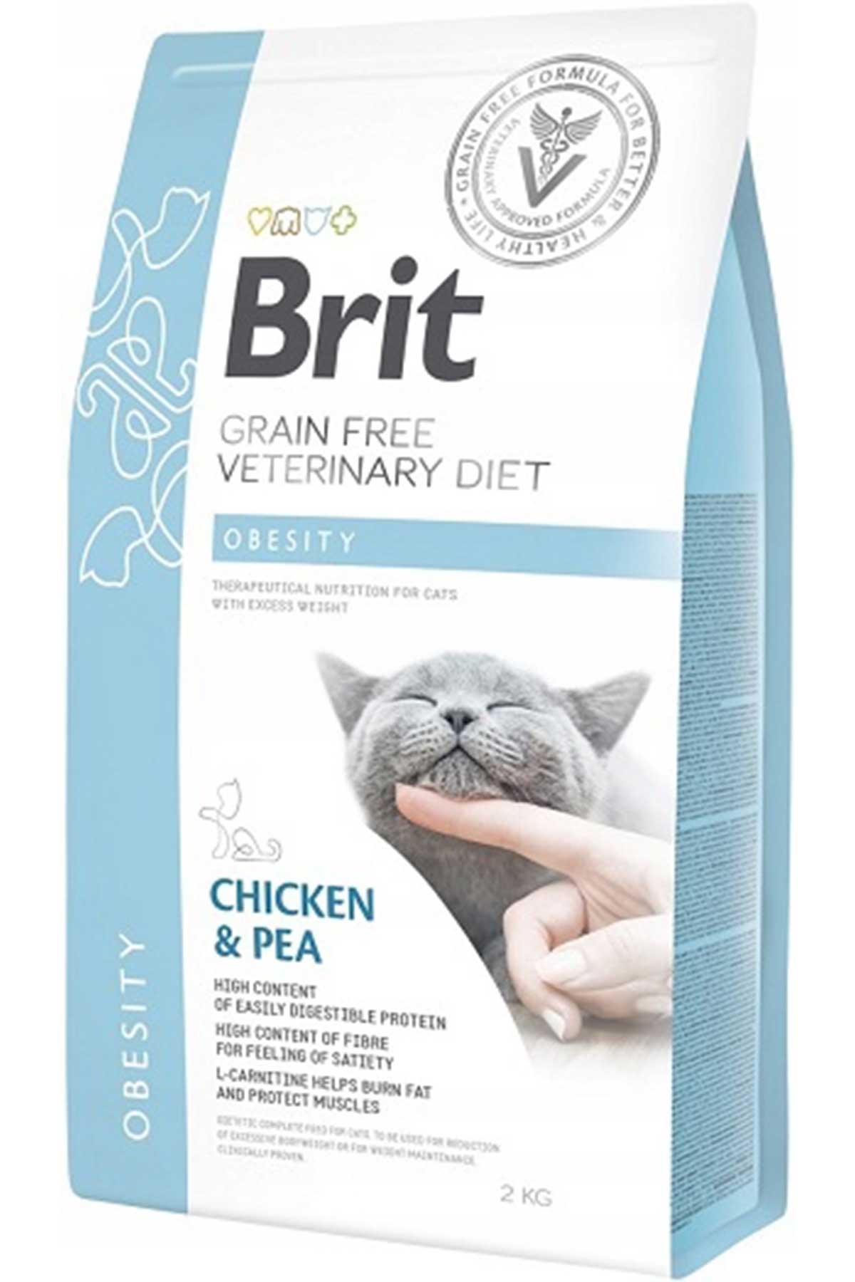 Brit Veterinary Diet Obesity Kilo Kontrolü için Tahılsız Kedi Maması 2kg