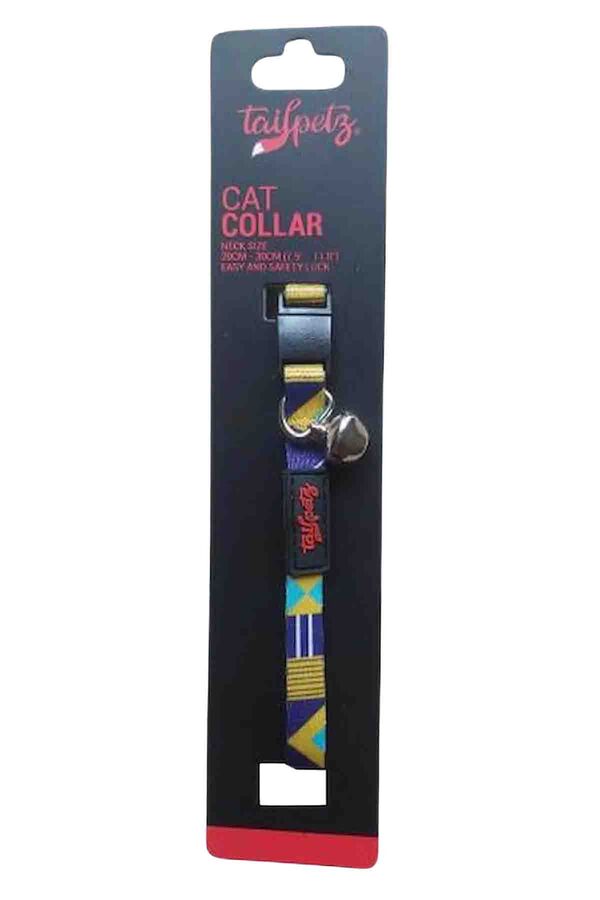 Tailpetz Cat Collar Easy & Safety Lock Flag Kedi Boyun Tasması