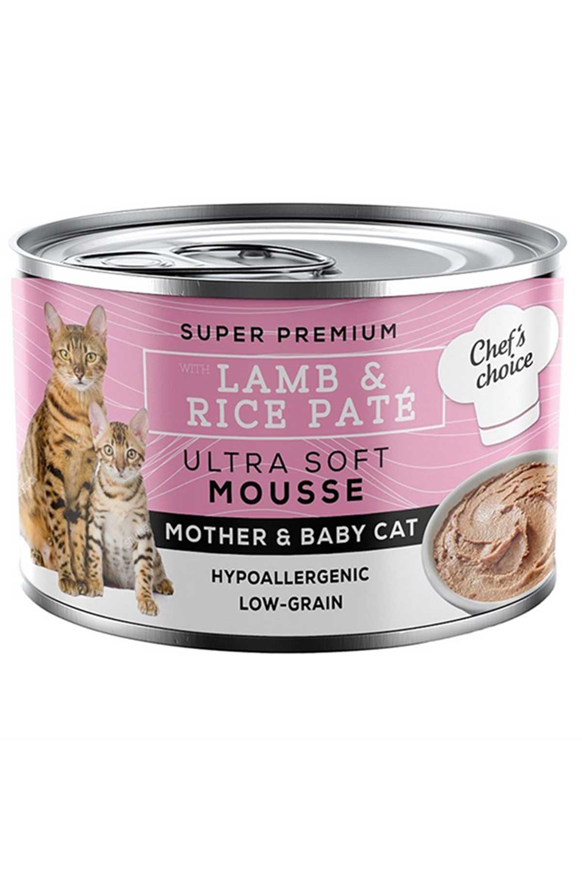 Chefs Choice Mother & Baby Cat Soft Mousse Anne ve Yavru Kedi Konservesi 200gr