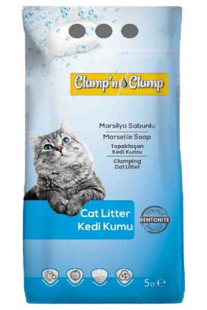 CLUMP'N&CLUMP - Clump'n&Clump Marsilya Sabunlu Kedi Kumu 5lt