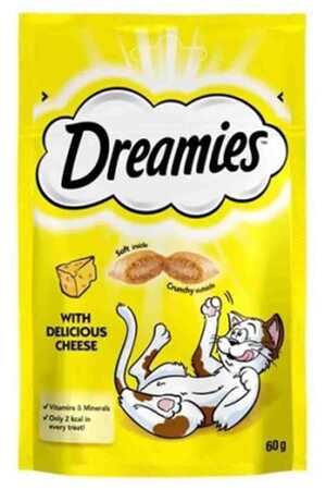 DREAMIES - Dreamies İç Dolgulu Peynirli Kedi Ödül Bisküvisi 60gr