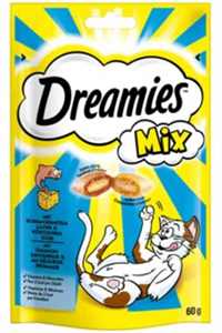 DREAMIES - Dreamies İçi Dolgulu Somonlu ve Peynirli Kıtır Kedi Ödül Maması 60gr