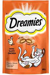DREAMIES - Dreamies İçi Dolgulu Tavuklu Kıtır Kedi Ödül Maması 60gr