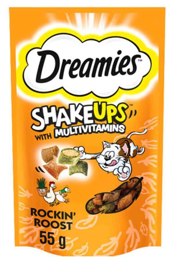 Dreamies ShakeUps Rockin Roost Tavuklu ve Ördekli Kedi Ödülü 55gr