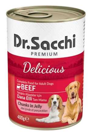 DR.SACCHI - Dr.Sacchi Sığır Etli Yetişkin Konserve Köpek Maması 400gr