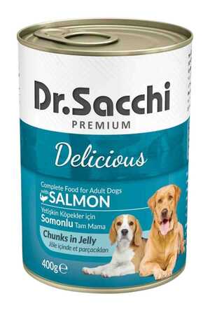 DR.SACCHI - Dr.Sacchi Somonlu Yetişkin Köpek Konservesi 400gr