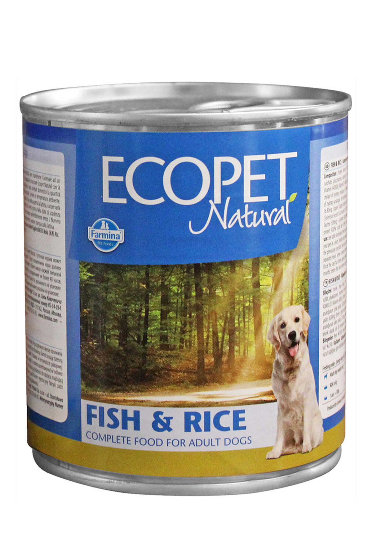 Ecopet Natural Balık ve Pirinçli Yetişkin Köpek Konservesi 300gr