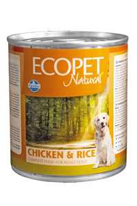 ECOPET - Ecopet Natural Tavuk ve Pirinçli Yetişkin Köpek Konservesi 300gr