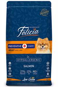 FELICIA - Felicia Düşük Tahıllı Hipoalerjenik Somonlu Küçük Irk Yetişkin Köpek Maması 3kg