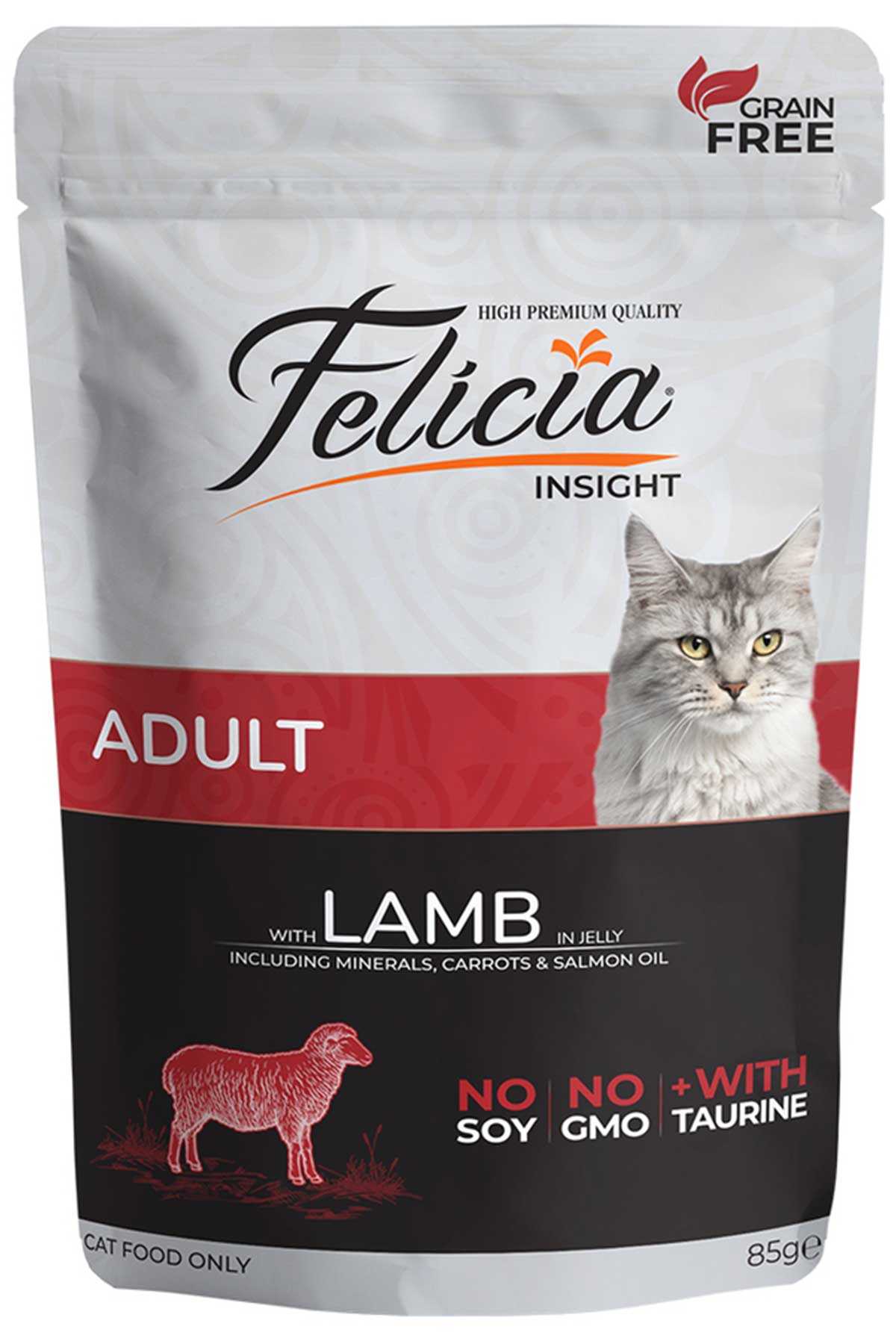 Felicia Tahılsız Kuzu Etli Yetişkin Kedi Konservesi 85gr