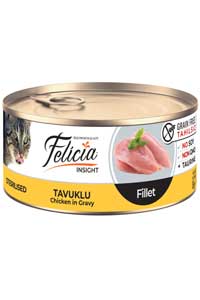 FELICIA - Felicia Tahılsız Sterilised Tavuklu Fileto Yaş Kedi Maması 85gr