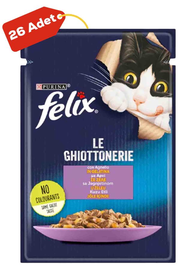 Felix Kuzu Etli Yetişkin Kedi Konservesi 26x85gr 26lı