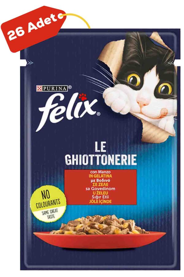 Felix Sığır Etli Yetişkin Kedi Konservesi 26x85gr 26lı