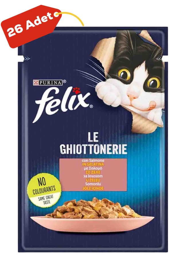 Felix Somonlu Yetişkin Kedi Konservesi 26x85gr 26lı