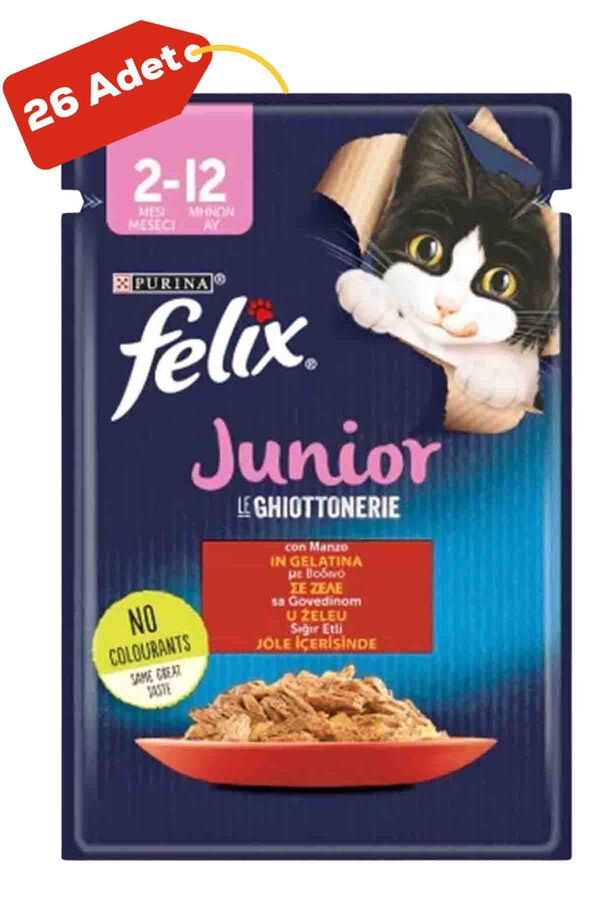 Felix Sığır Etli Yavru Kedi Konservesi 26x85gr 26lı