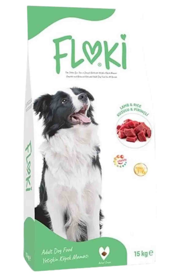 Floki Kuzulu ve Pirinçli Yetişkin Köpek Maması 15kg