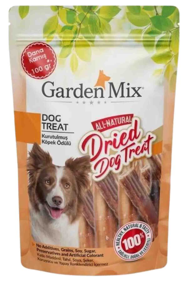 Garden Mix Kurutulmuş Dana Kamışı Köpek Ödülü 100gr