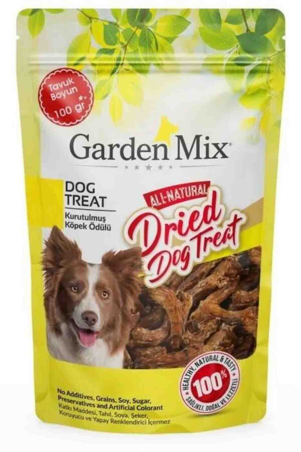 Garden Mix Kurutulmuş Tavuk Boyun Köpek Ödülü 100gr