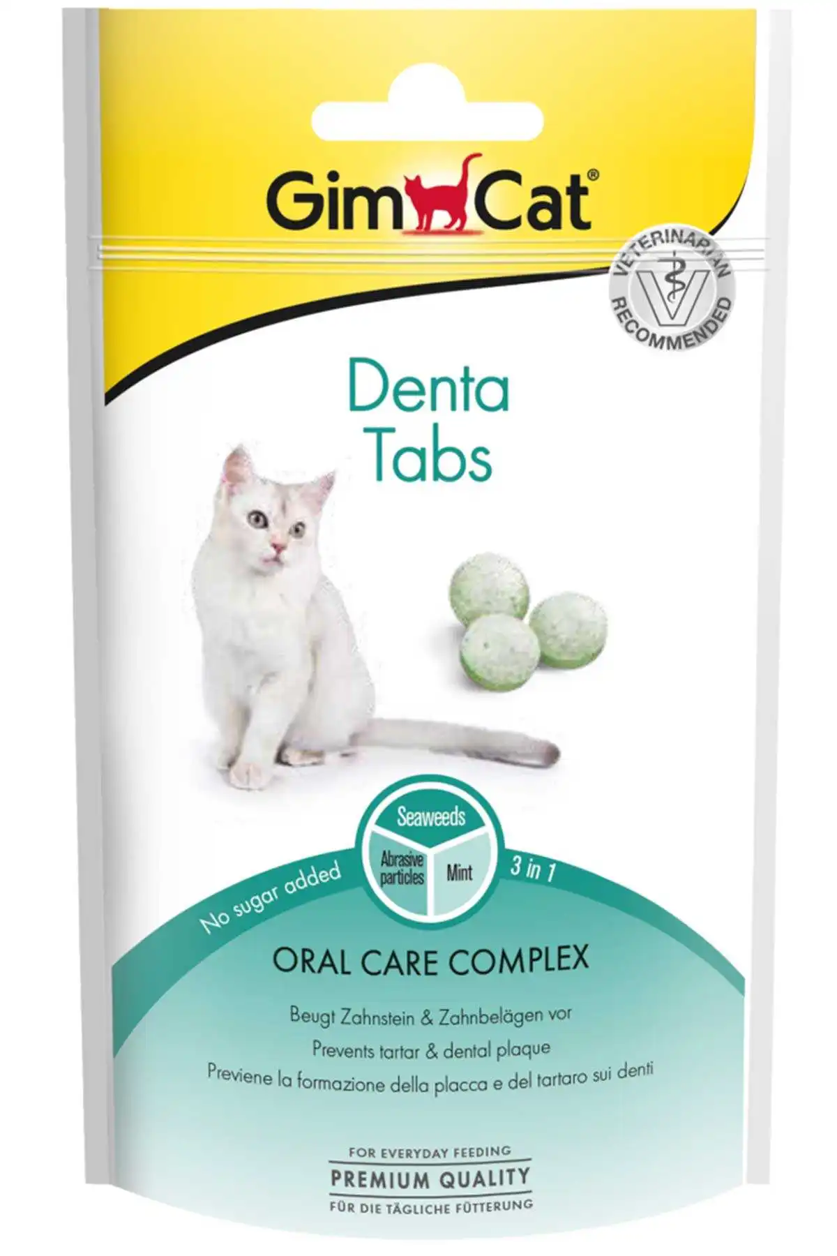 GIMCAT - Gimcat Denta Tabs Ağız Diş Sağlığı Kedi Ödül Tableti 40 Gr